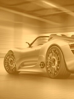 Porsche 918 Spider вид сзади обои