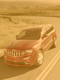 Jeep на дороге обои
