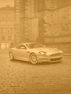 Серебристый Aston Martin обои