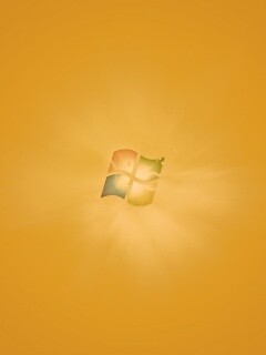 Яркий желтый логотип Windows 7 обои