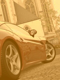 Ferrari на мостовой обои