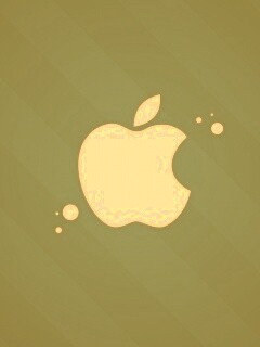 Логотип Apple на фоне голубых полос обои