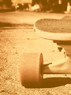 Скейтборд на солнце обои