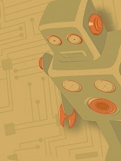 Векторный робот обои