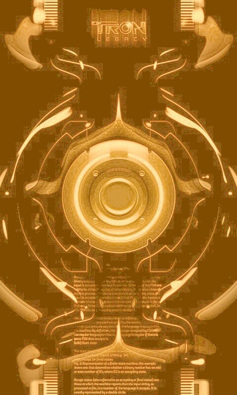 Tron Data Amber обои