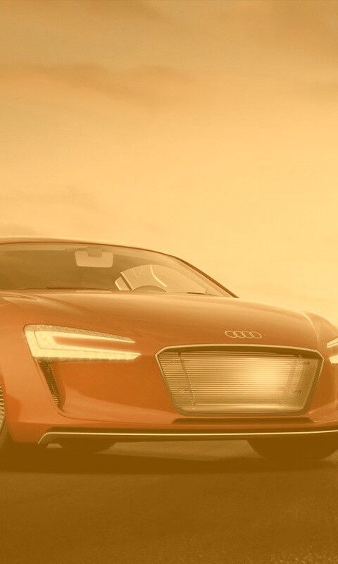 Красный автомобиль Audi обои