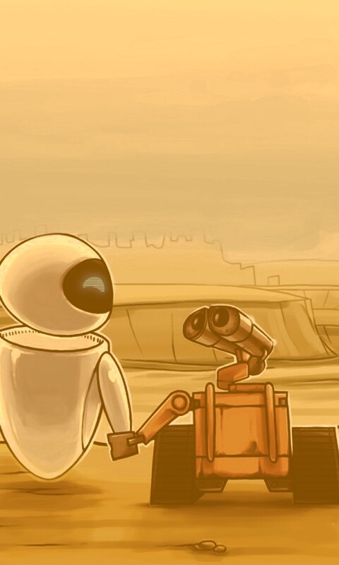 WALL-E и Ева обои
