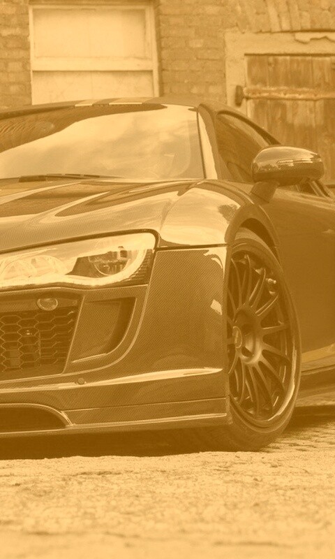Черная Audi R8 обои