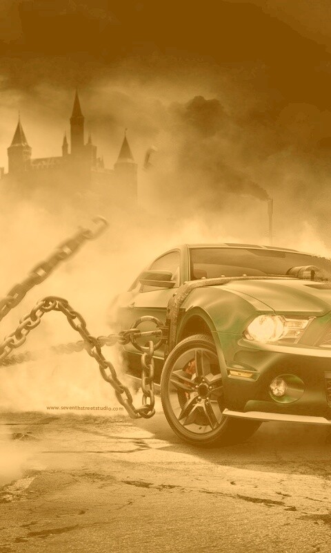 Ford Mustang рвёт цепи обои