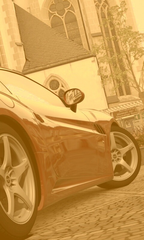 Ferrari на мостовой обои