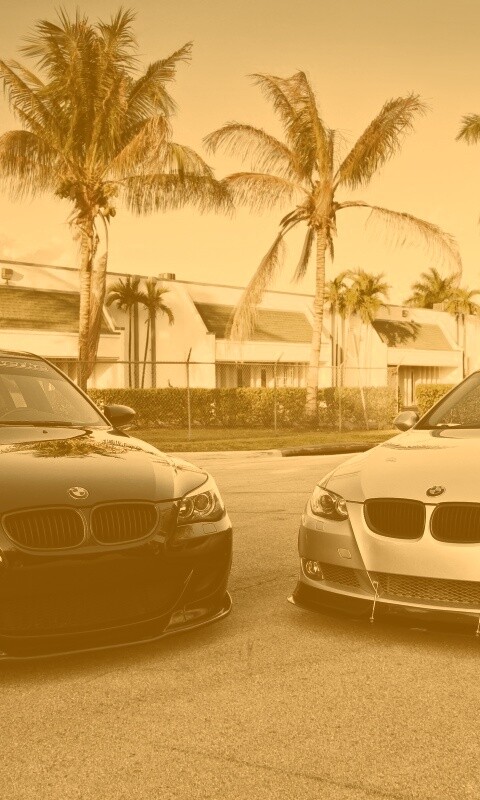 Чёрный и серебристый BMW обои