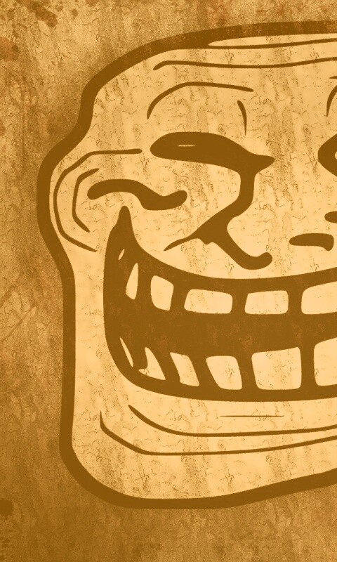 Trollface в стиле гранж обои