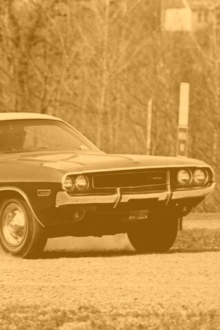 Черно-белое фото Dodge обои
