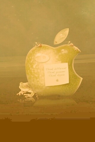 Think different, think greener, think Apple обои