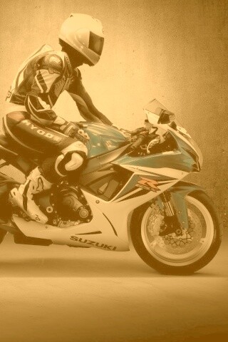 Suzuki и мотоциклист обои