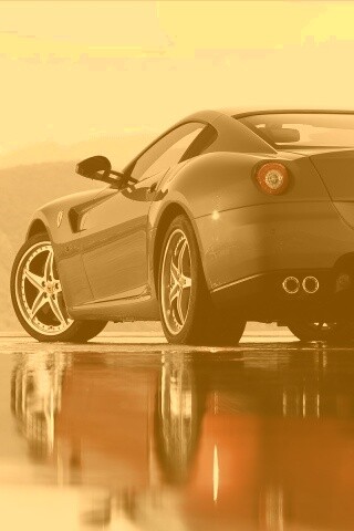Ferrari в отражении обои