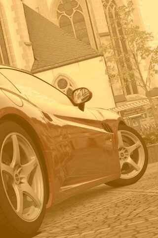 Ferrari на мостовой обои