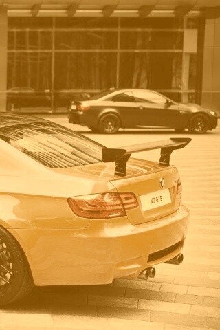 Оранжевый BMW M3 обои