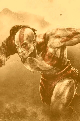 Герой игры God of War обои