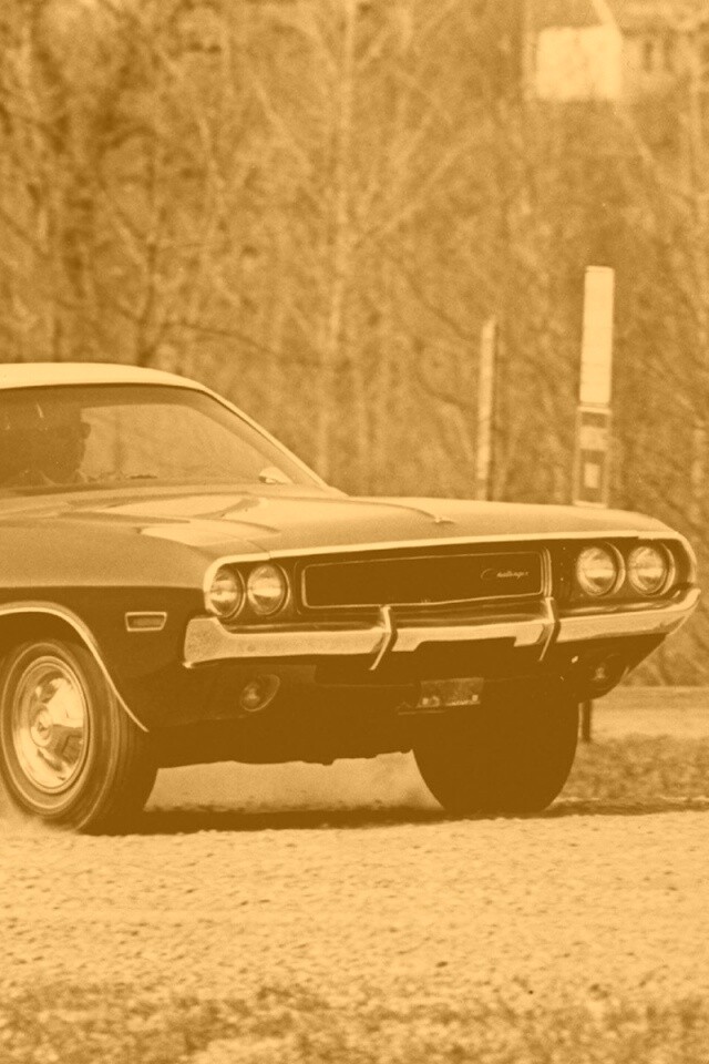 Черно-белое фото Dodge обои