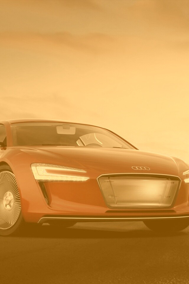 Красный автомобиль Audi обои