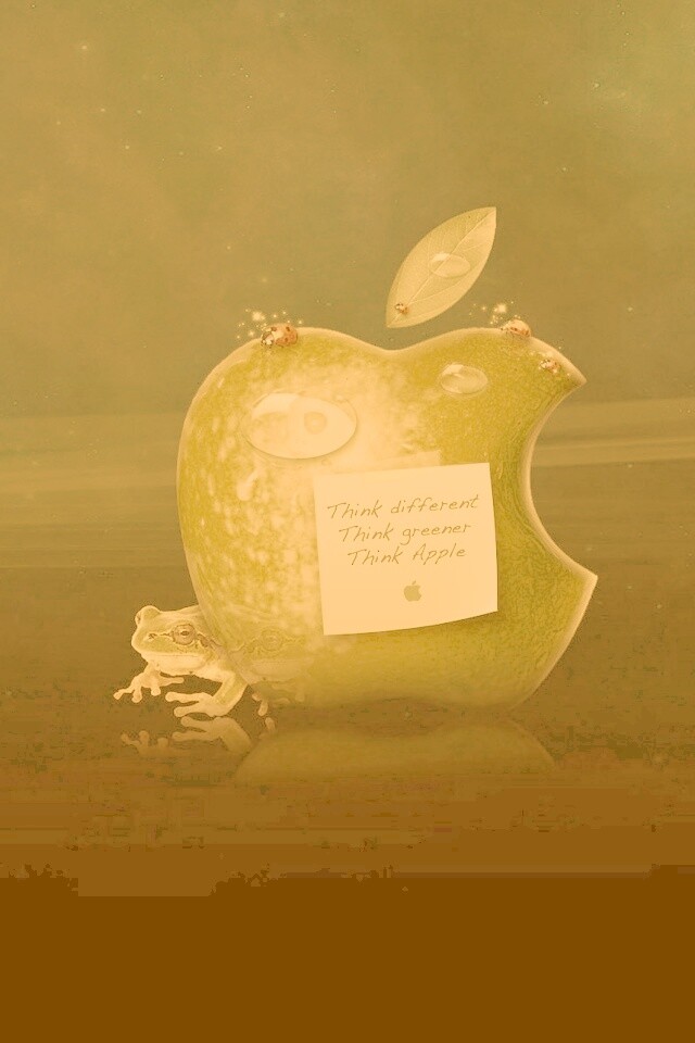 Think different, think greener, think Apple обои