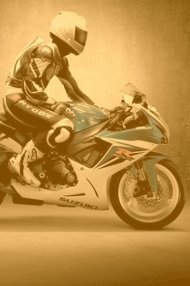 Suzuki и мотоциклист обои