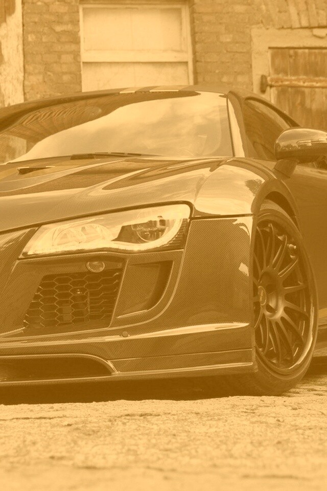 Черная Audi R8 обои
