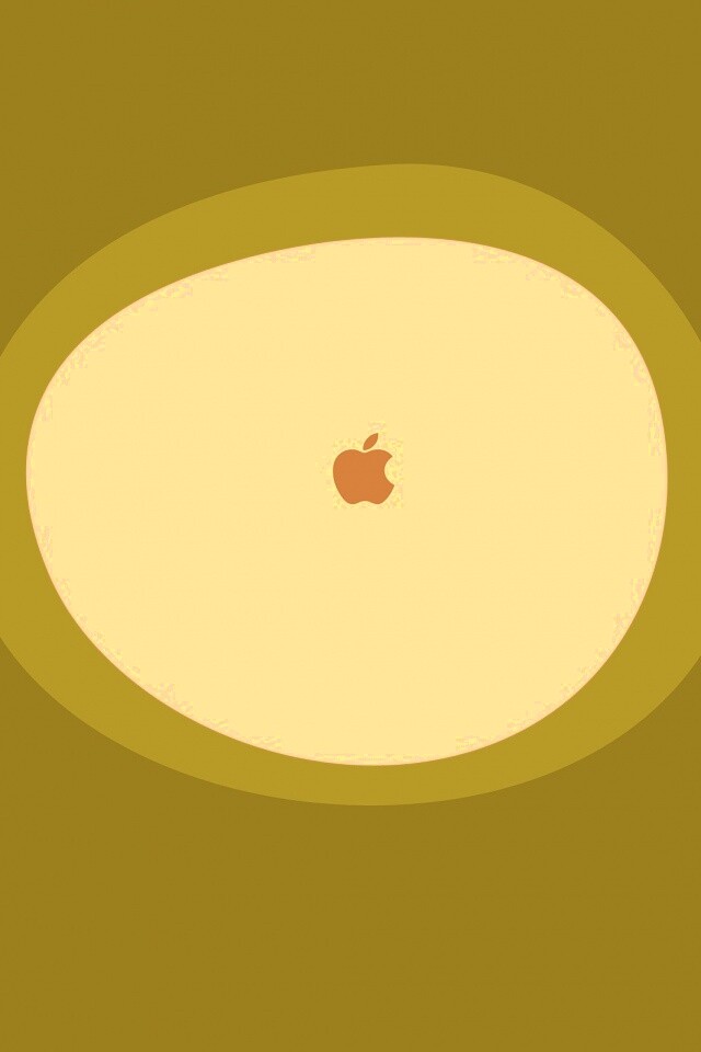 Apple в белом круге обои