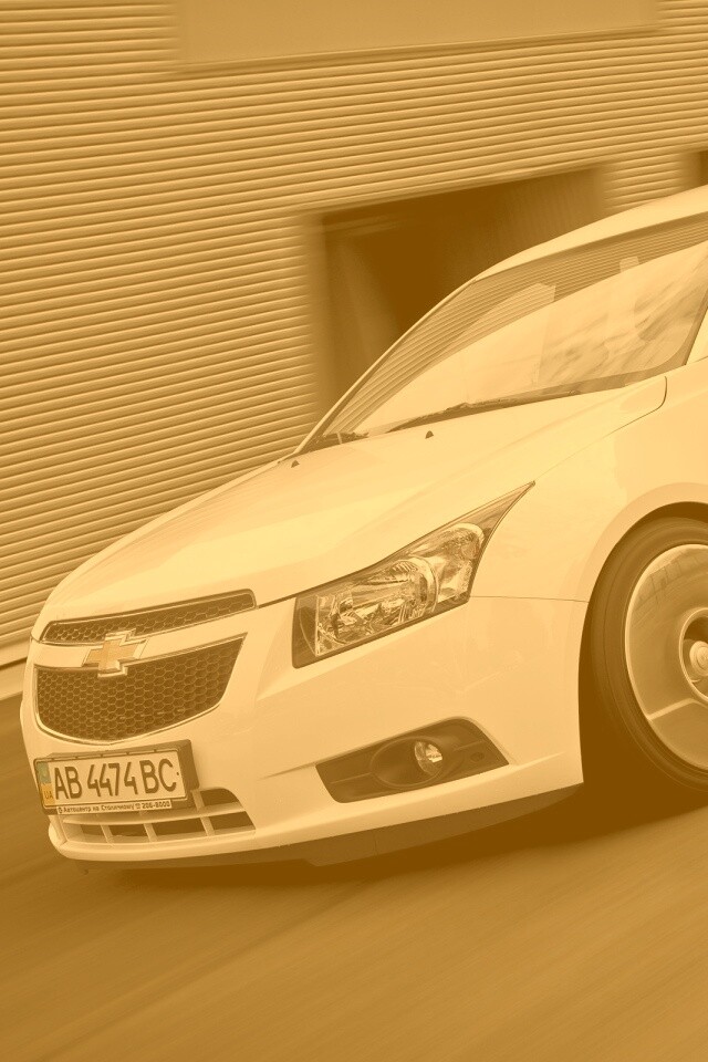 Chevrolet Круз белый седан обои