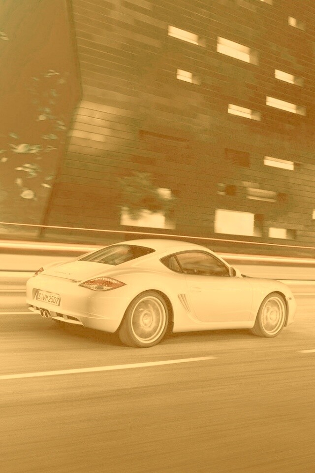 Porsche на трассе обои