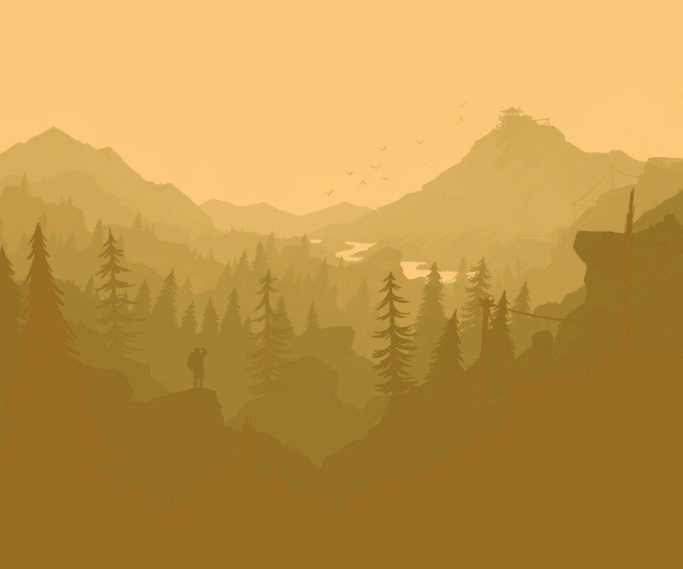 Зеленый Firewatch обои