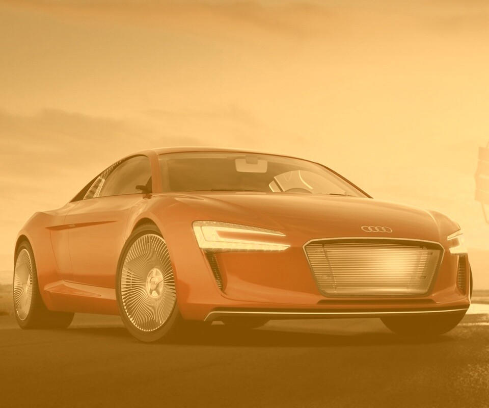 Красный автомобиль Audi обои