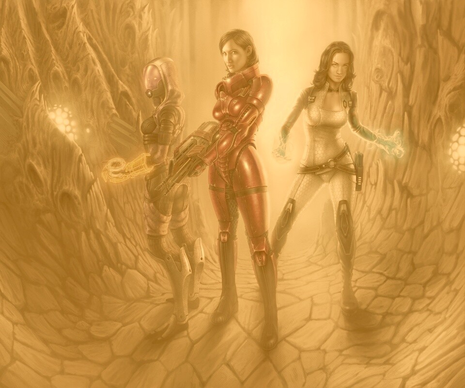 Девушки mass effect обои