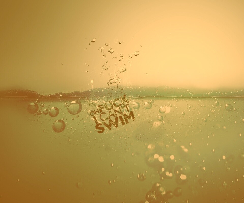 Oh fuck i cant swim обои