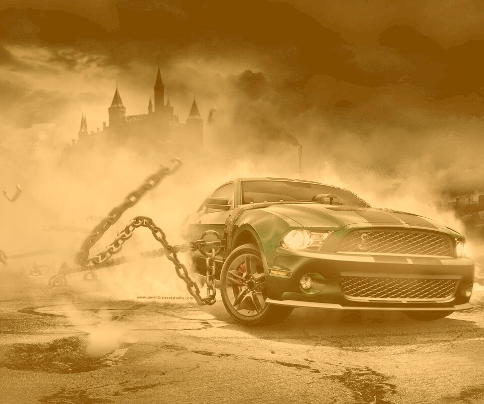 Ford Mustang рвёт цепи обои