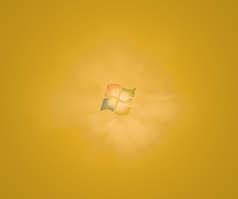 Сочный зеленый логотип Windows 7 обои