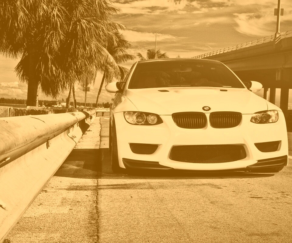 BMW в тропиках обои