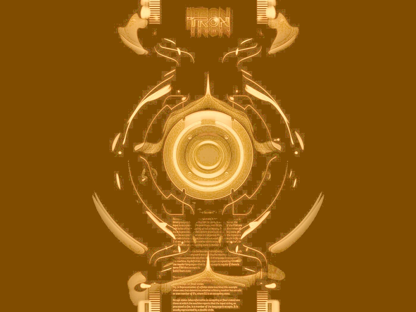 Tron Data Amber обои