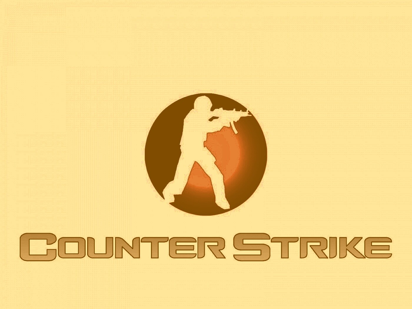 Логотип Counter Strike на белом фоне обои