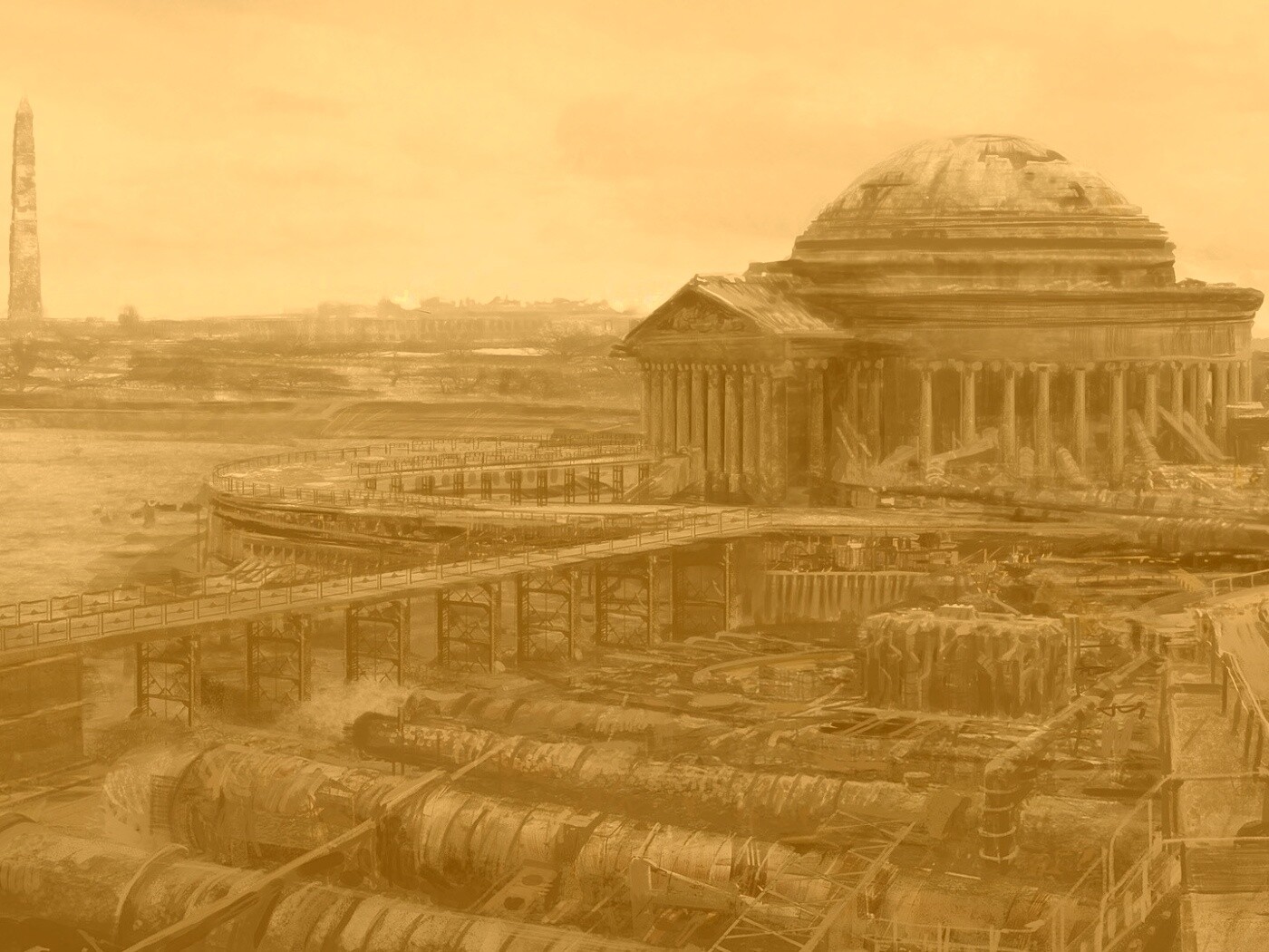 Водоочиститель в мемориале Джеферсона из Fallout 3 обои