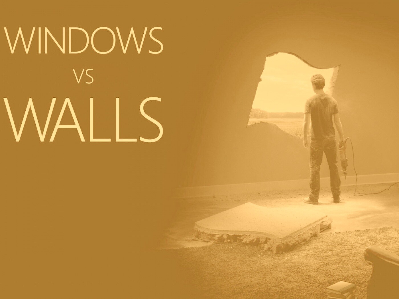 Windows против стен обои