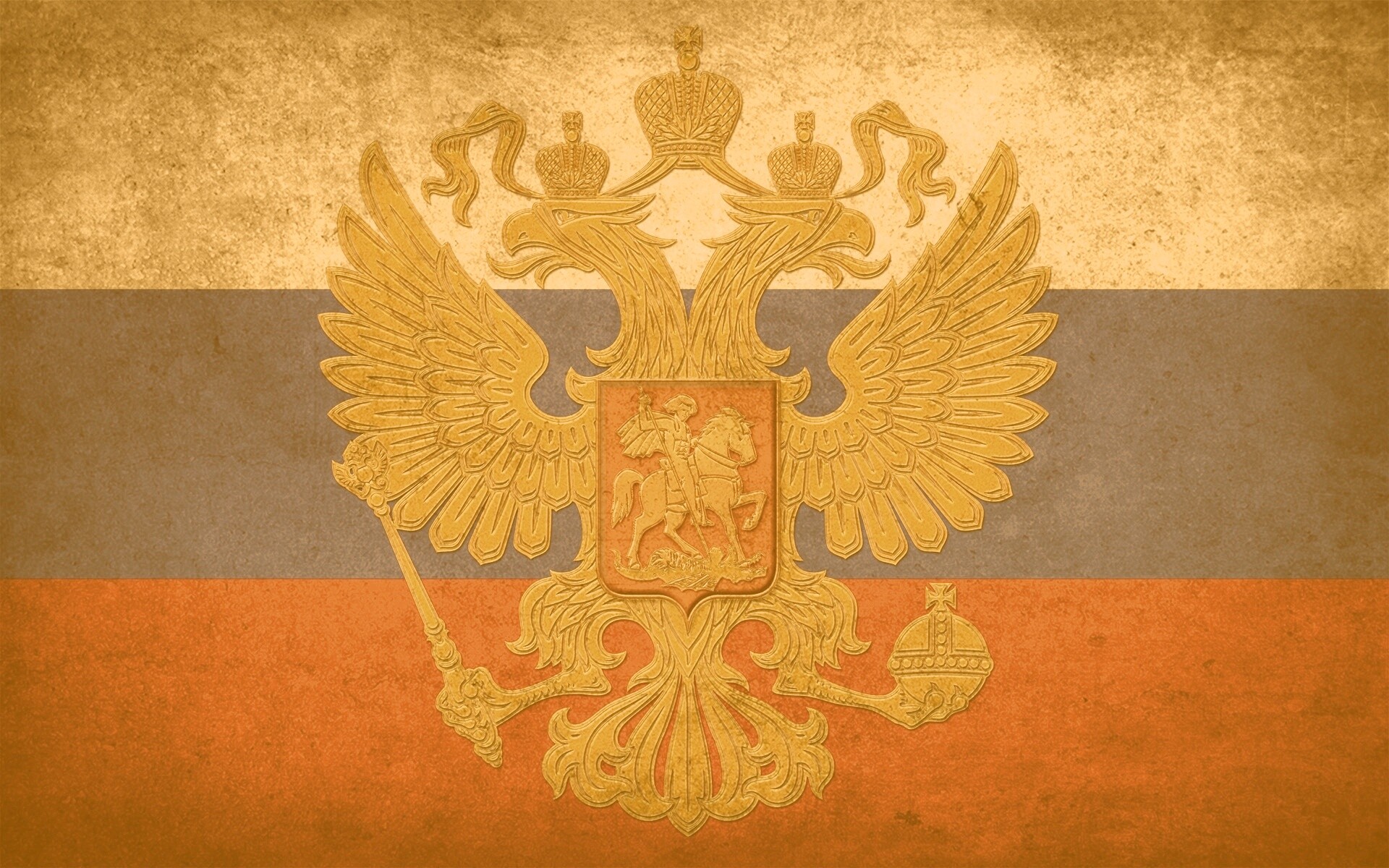 Флаг России в стиле гранж обои