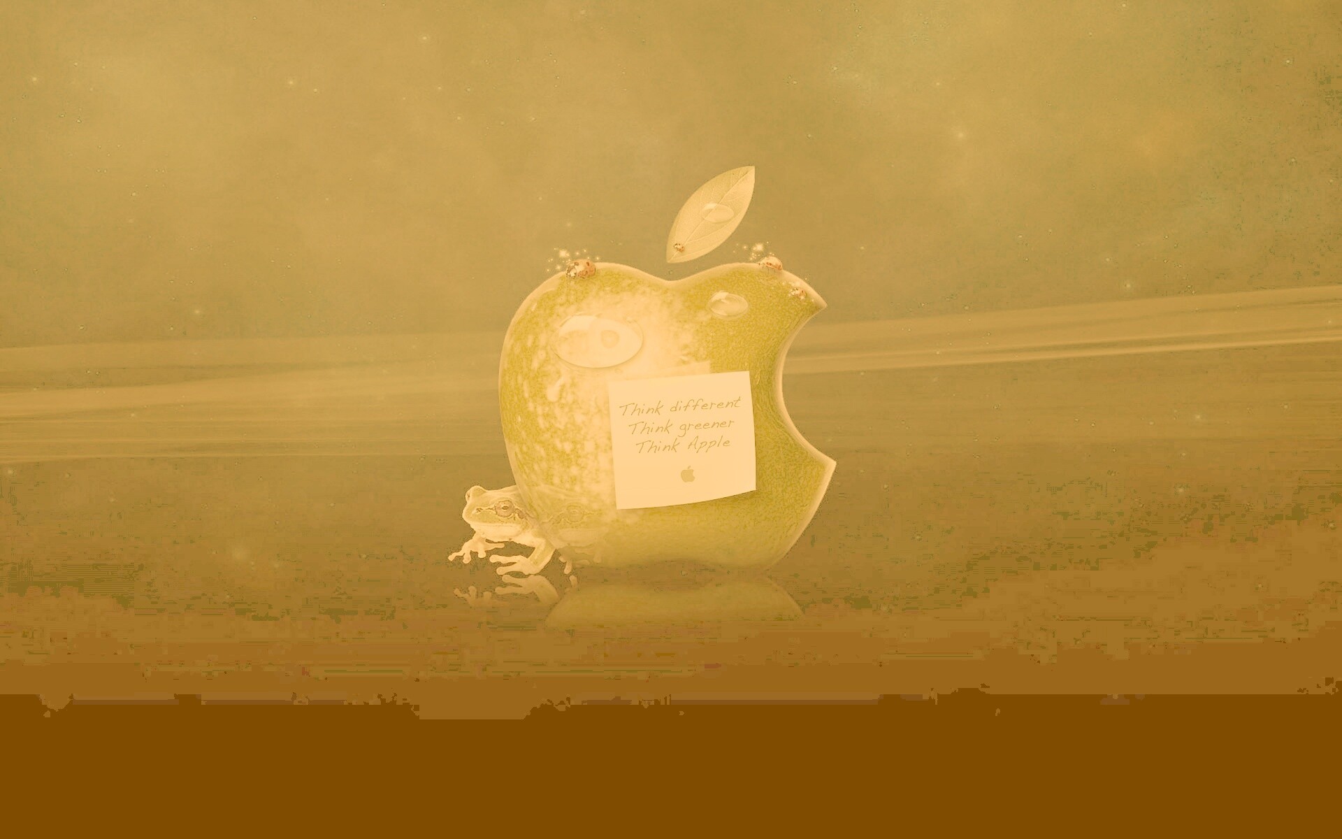 Think different, think greener, think Apple обои