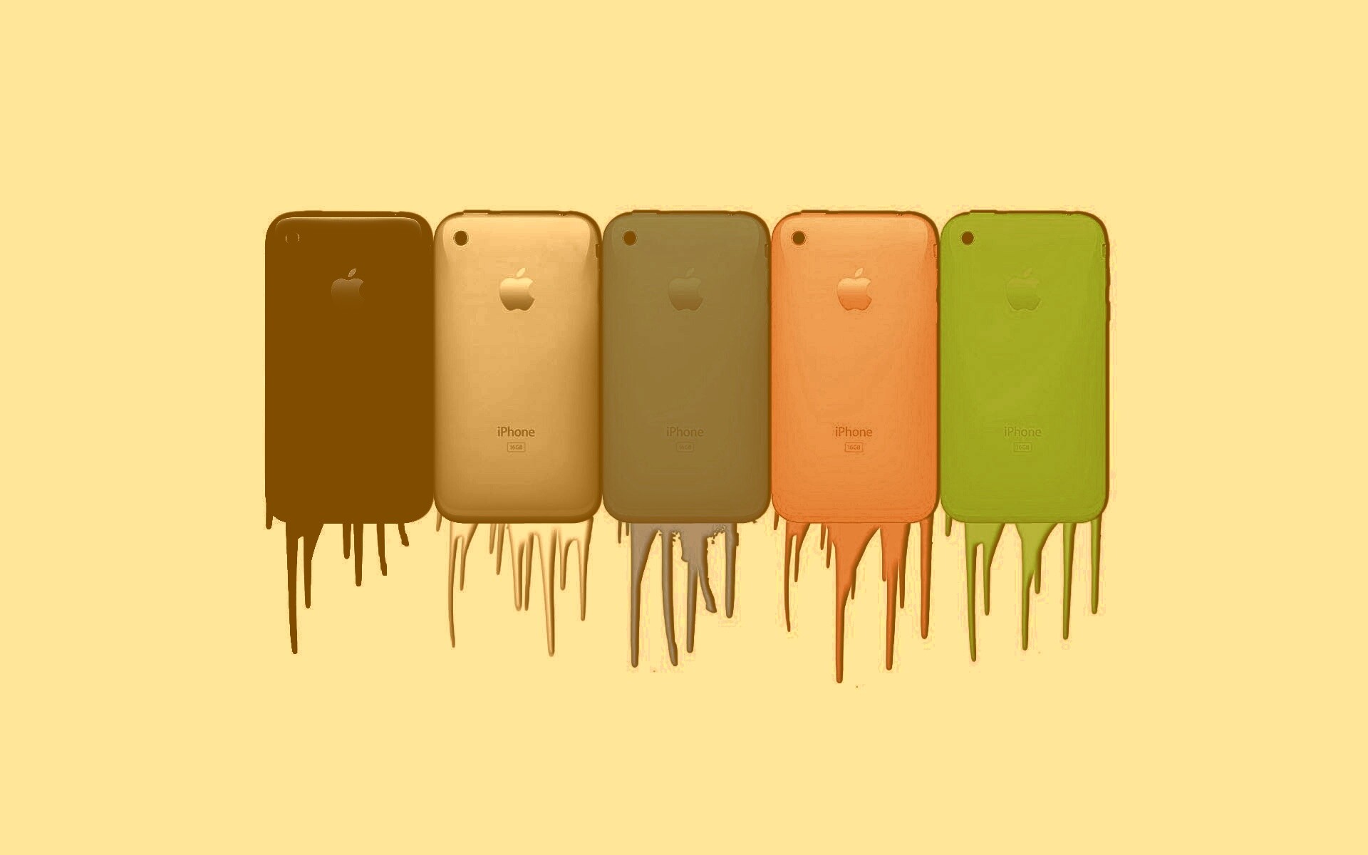 iPhone в разных цветах обои