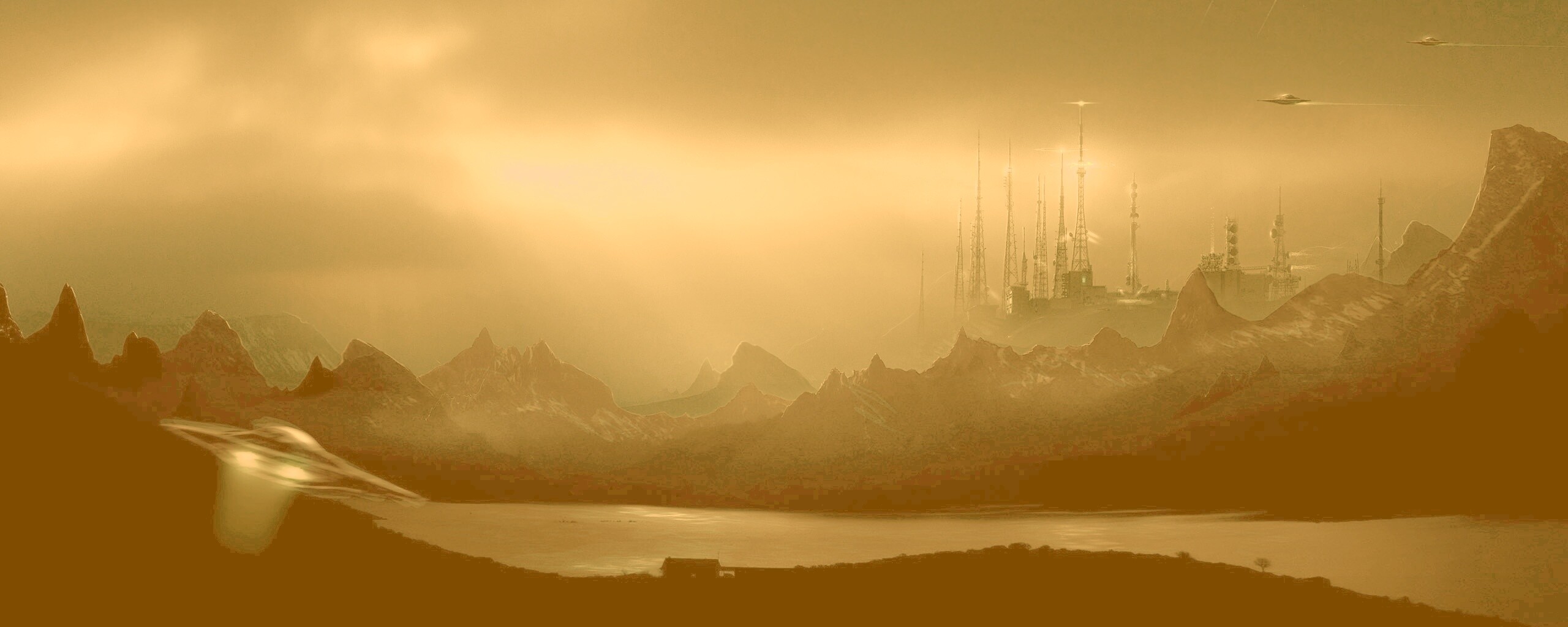 Долина в стиле SciFi обои