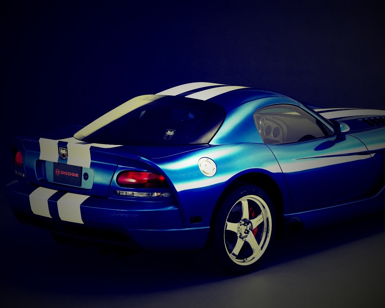 Синий Dodge Viper обои