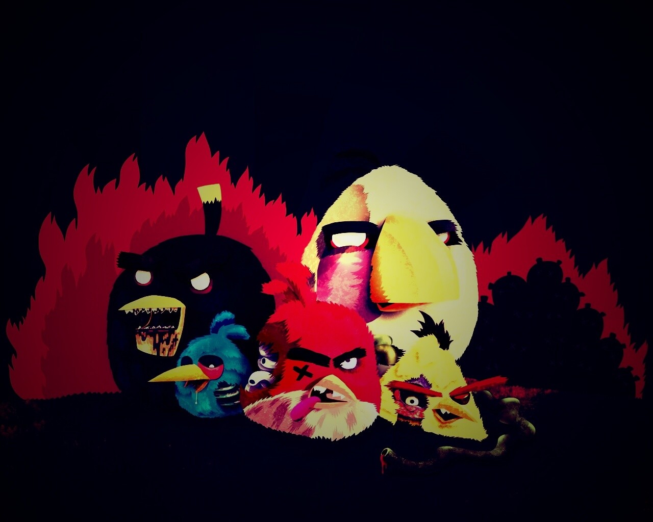 Angry Zombie Birds обои