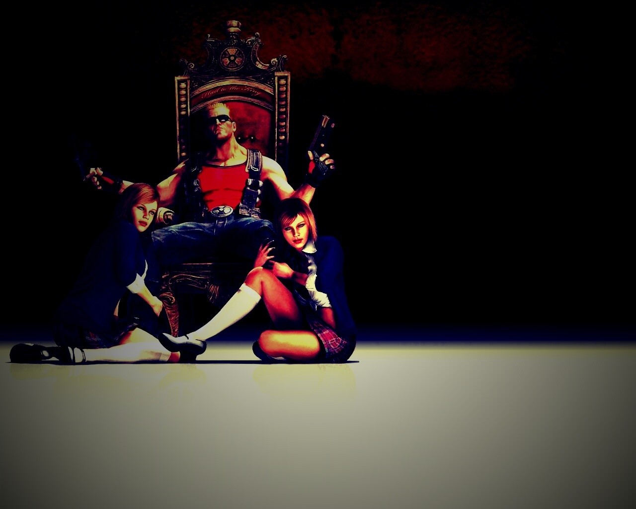 Duke Nukem на троне обои