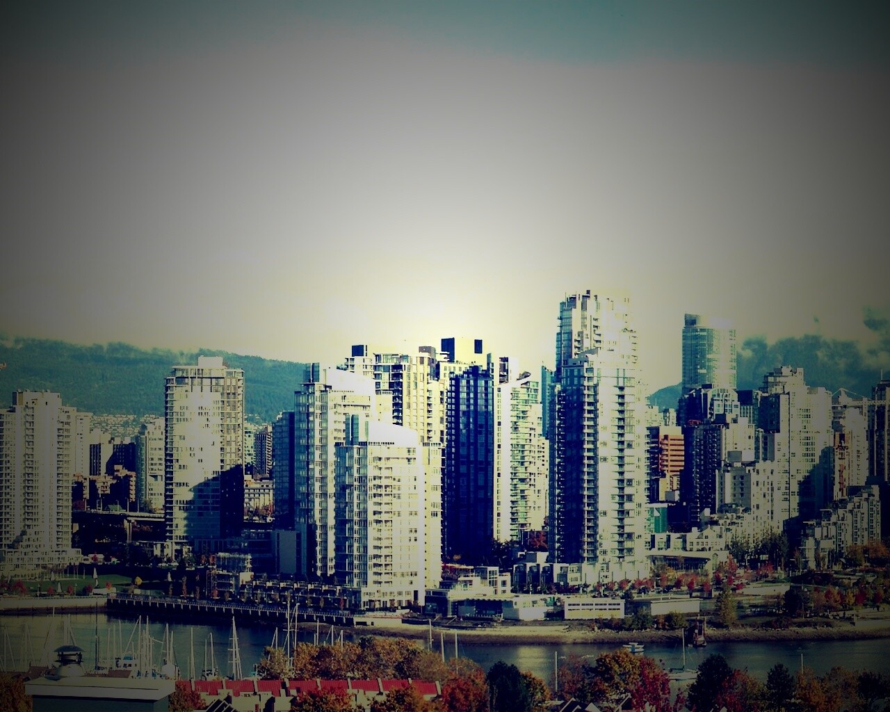 Панорама города обои